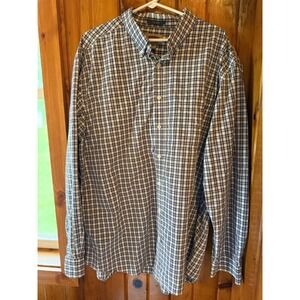 The Foundry Supply Co. Mens 2XLT Plaid Button Down Long Sleeve Shirt